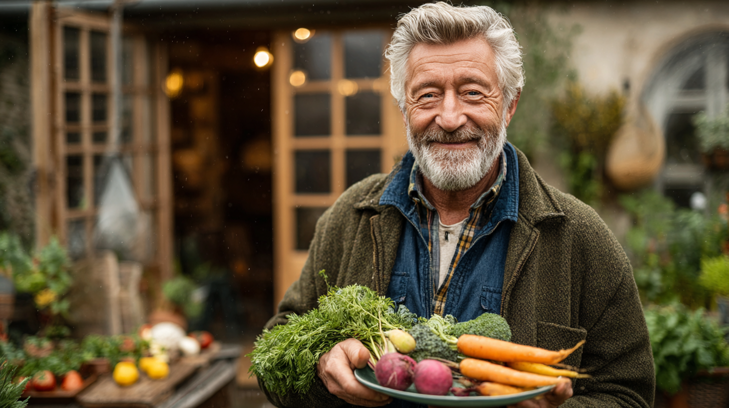 Cuplu de seniori pregătind o masă sănătoasă împreună